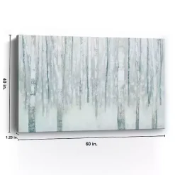 Kirklands Home Winter Blue Birch Canvas Art Print, 60x40 in. Hot