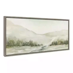Kirklands Home Winter Mountain Landscape Framed Canvas Art Print Sale