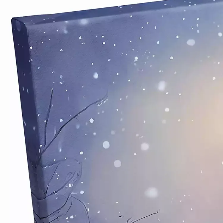 Christmas Art & Wall Decor>Kirklands Home Winter Village at Night Canvas Art Print
