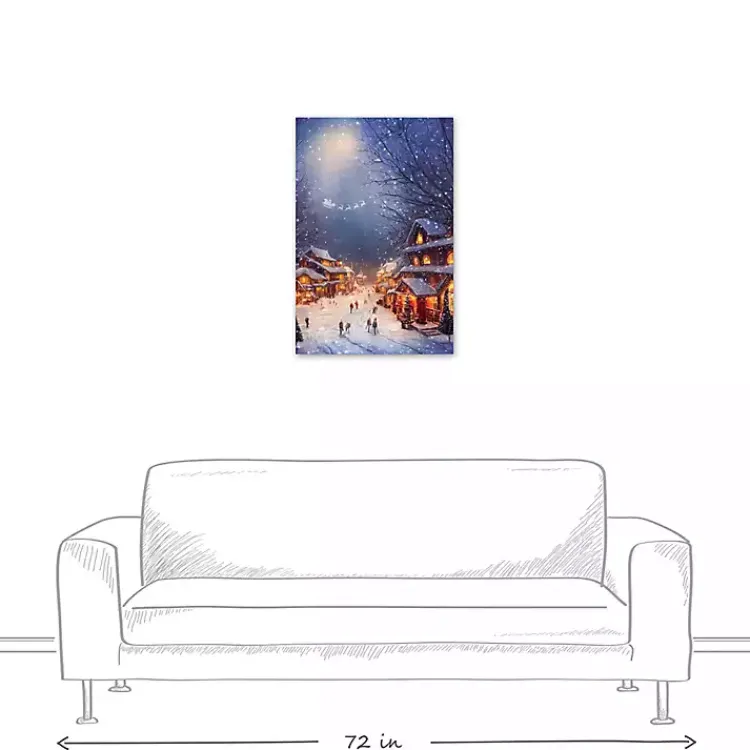 Christmas Art & Wall Decor>Kirklands Home Winter Village at Night Canvas Art Print