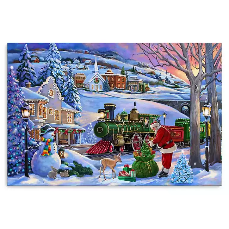 Christmas Art & Wall Decor>Kirklands Home Winter Wonderland Canvas Art Print, 16x24 Blue