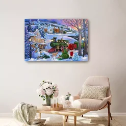 Christmas Art & Wall Decor>Kirklands Home Winter Wonderland Canvas Art Print, 24x36 Blue