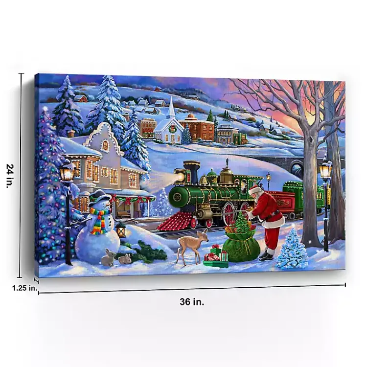 Christmas Art & Wall Decor>Kirklands Home Winter Wonderland Canvas Art Print, 24x36 Blue