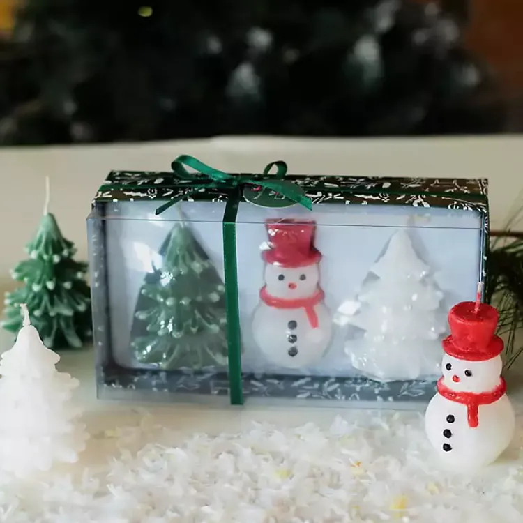 Candles>Kirklands Home Winter Wonderland Kitira Candles, Set of 3