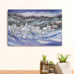 Christmas Art & Wall Decor>Kirklands Home Winter Wonderland Village Canvas Art Print