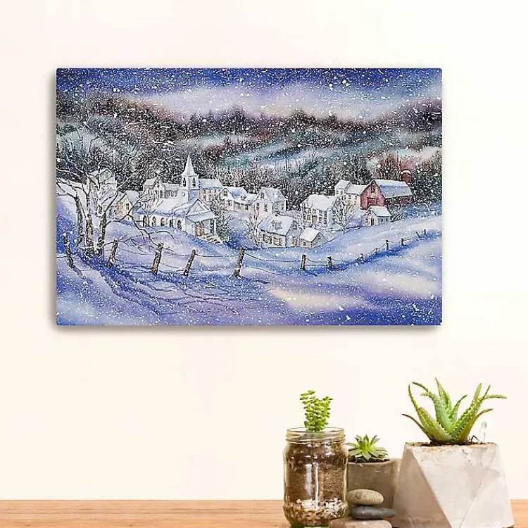 Christmas Art & Wall Decor>Kirklands Home Winter Wonderland Village Canvas Art Print