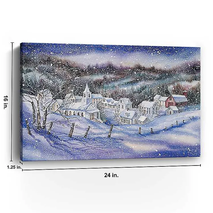 Christmas Art & Wall Decor>Kirklands Home Winter Wonderland Village Canvas Art Print