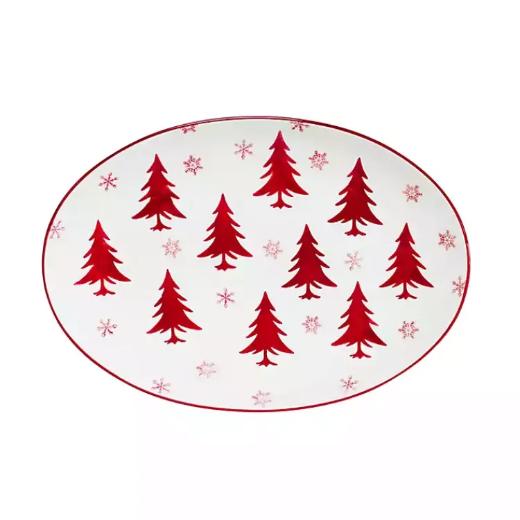 Kirklands Home Winterfest Oval Serving Platter Clearance