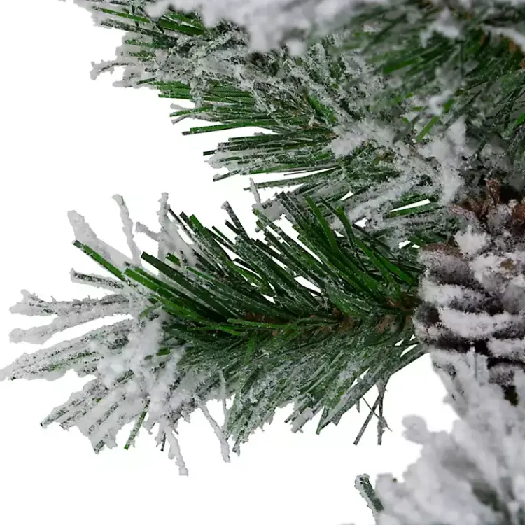 Arrangements & Greenery>Kirklands Home Wintergreen Flocked Pinecone Garland, 108 in.