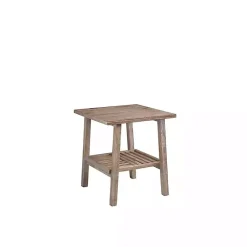 Kirklands Home Wire Brushed Natural Accent Table Tan
