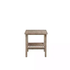 Kirklands Home Wire Brushed Natural Accent Table Tan