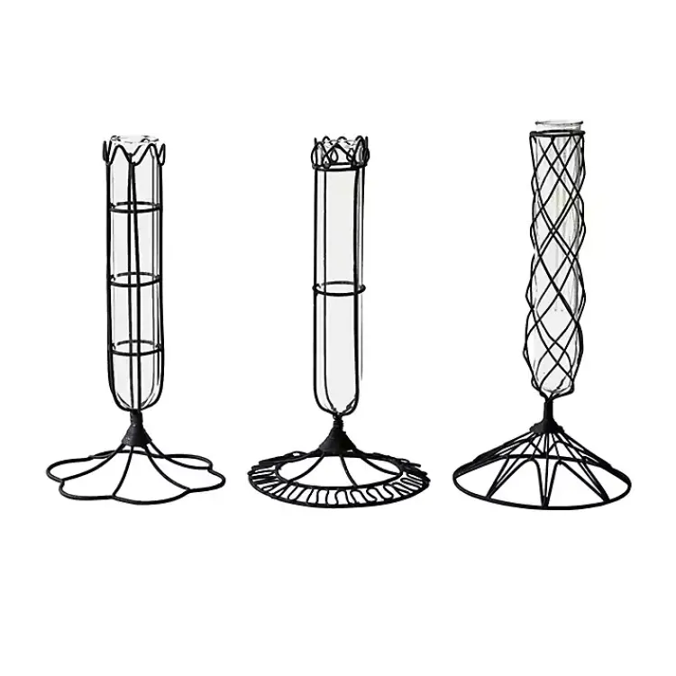 Vases>Kirklands Home Wire Wrapped Bud Vases, Set of 3