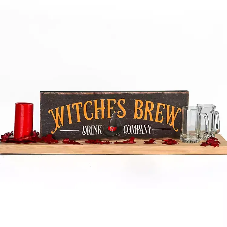 Halloween>Kirklands Home Witches Brew Wood Wall Sign