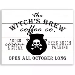Halloween>Kirklands Home Witch's Brew Coffee Co Halloween Wall Plaque