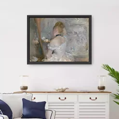 Kirklands Home Woman At Her Toilette Framed Canvas Art Print Gray Sale