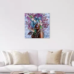 Kirklands Home Woman in Bloom Purplicious Giclee Canvas Art Print Purple Outlet