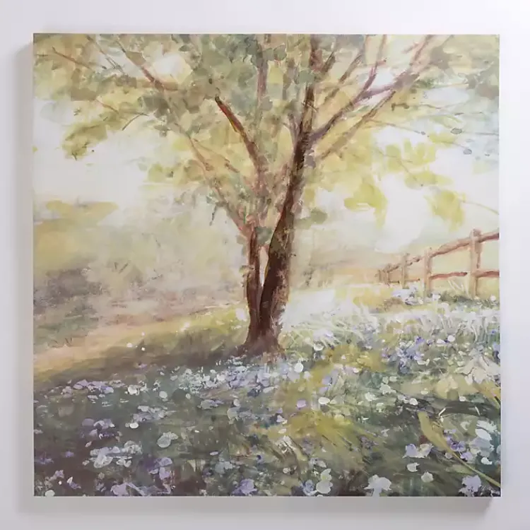 Kirklands Home Wonderland Tree Canvas Art Print Green New