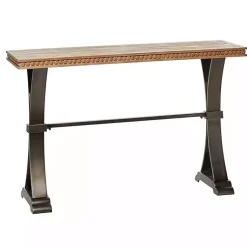 Kirklands Home Wood & Metal Trestle Base Console Table Best