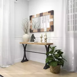 Kirklands Home Wood & Metal Trestle Base Console Table Best