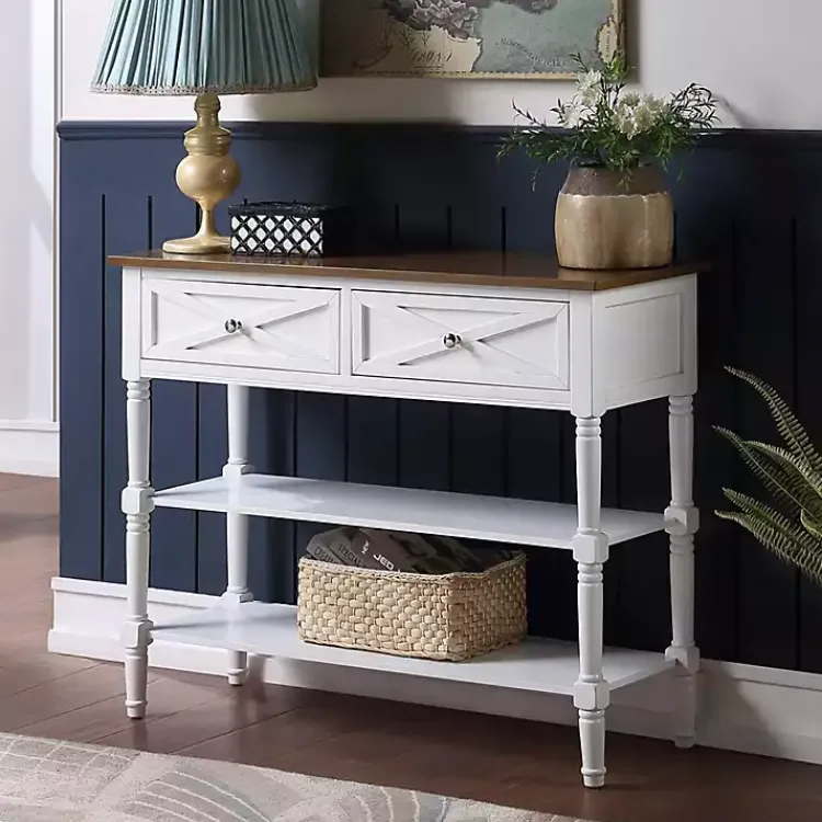 Kirklands Home Wood & Traditional Console Table White Best