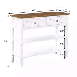 Kirklands Home Wood & Traditional Console Table White Best