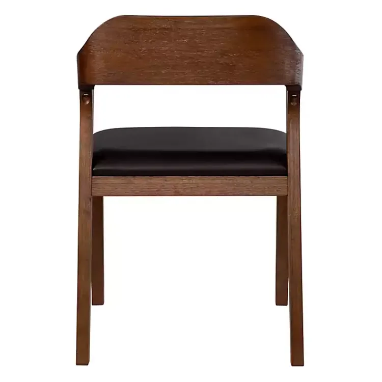 Kirklands Home Wood and Faux Leather Dining Chair Black