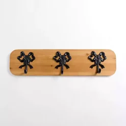 Kirklands Home Wood and Metal Bow Wall Hooks New