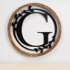 Kirklands Home Wood and Metal Laurel Monogram G Plaque Online