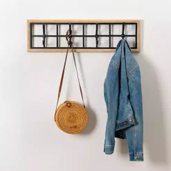Kirklands Home Wood and Metal Twisted Frame Hook Rack New
