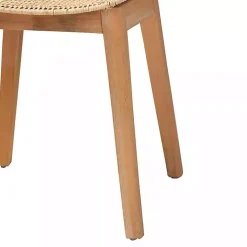Kirklands Home Wood and Rat Flared Dining Chairs, Set of 2 Tan Hot
