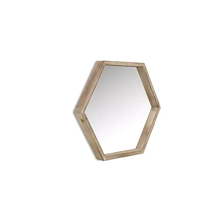 Kirklands Home Wood Frame Hexagon Wall Mirror Best