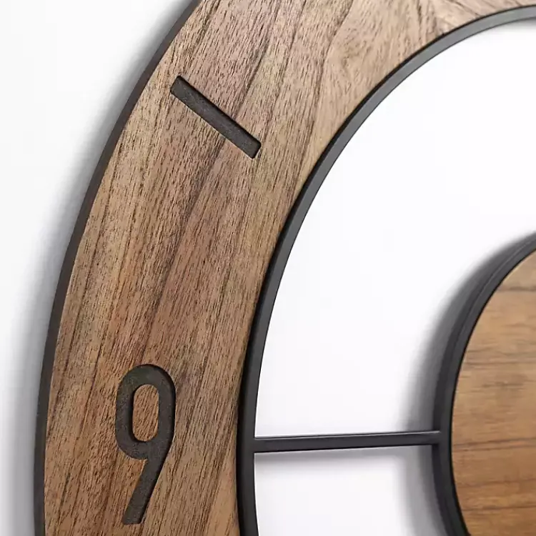 Kirklands Home Wood Open Face Wall Clock Best