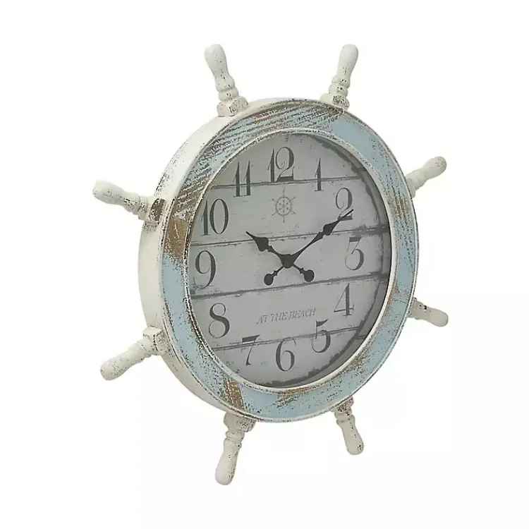 Kirklands Home Wood Ship Wheel Wall Clock Discount