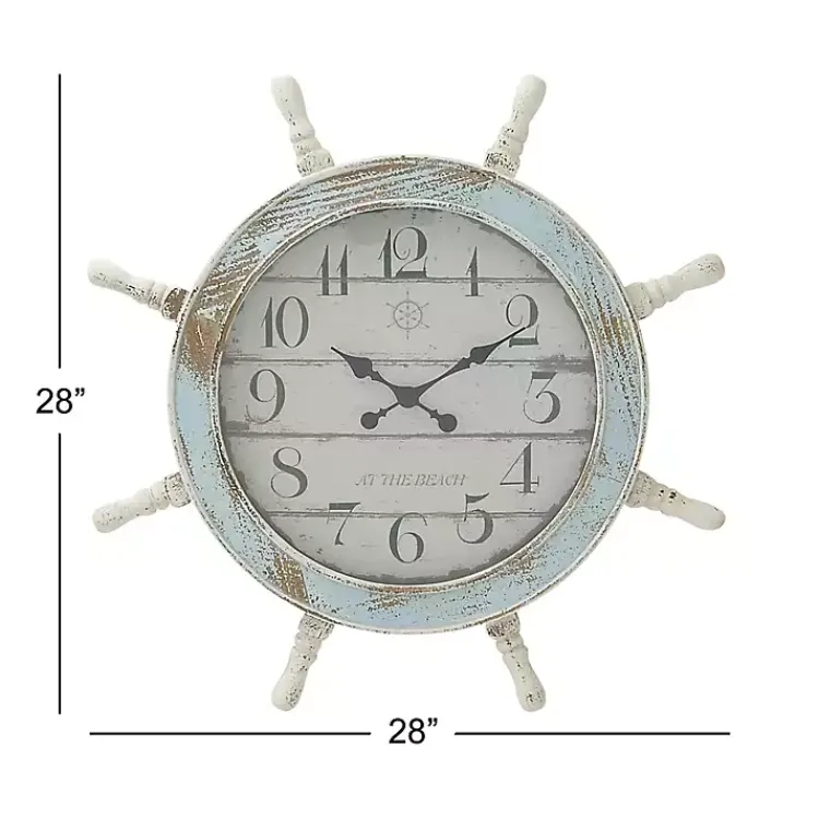 Kirklands Home Wood Ship Wheel Wall Clock Discount