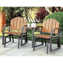 Kirklands Home Wood Slat Attached Frame 3-pc. Outdoor Chair Set Online