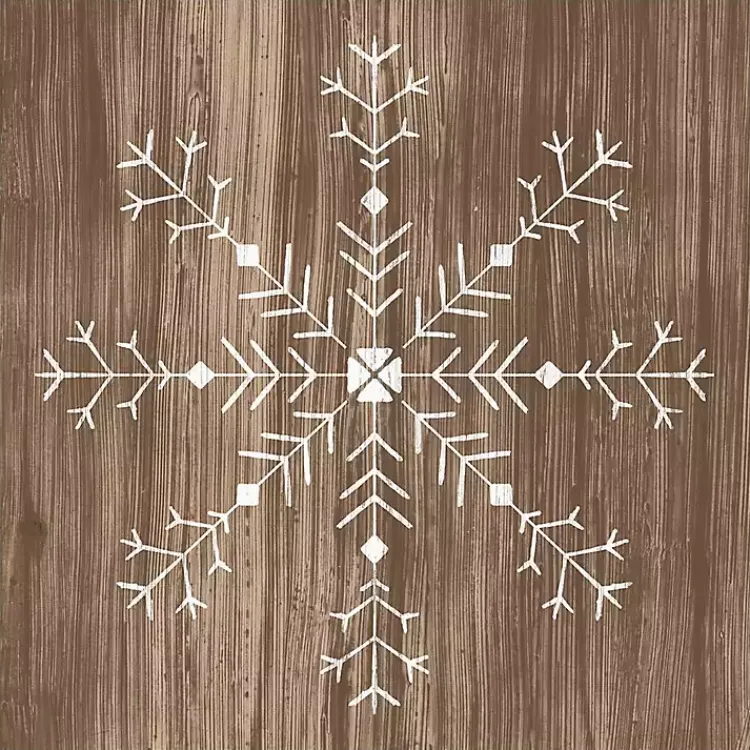 Christmas Art & Wall Decor>Kirklands Home Wood Snowflake I Canvas Art Print