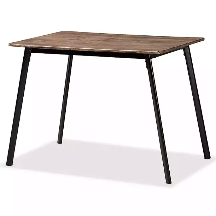 Kirklands Home Wood Table and Leather Chairs 5-pc. Dining Set Outlet