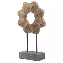 Statues & Figurines>Kirklands Home Wood Wave Ring Figurine Brown