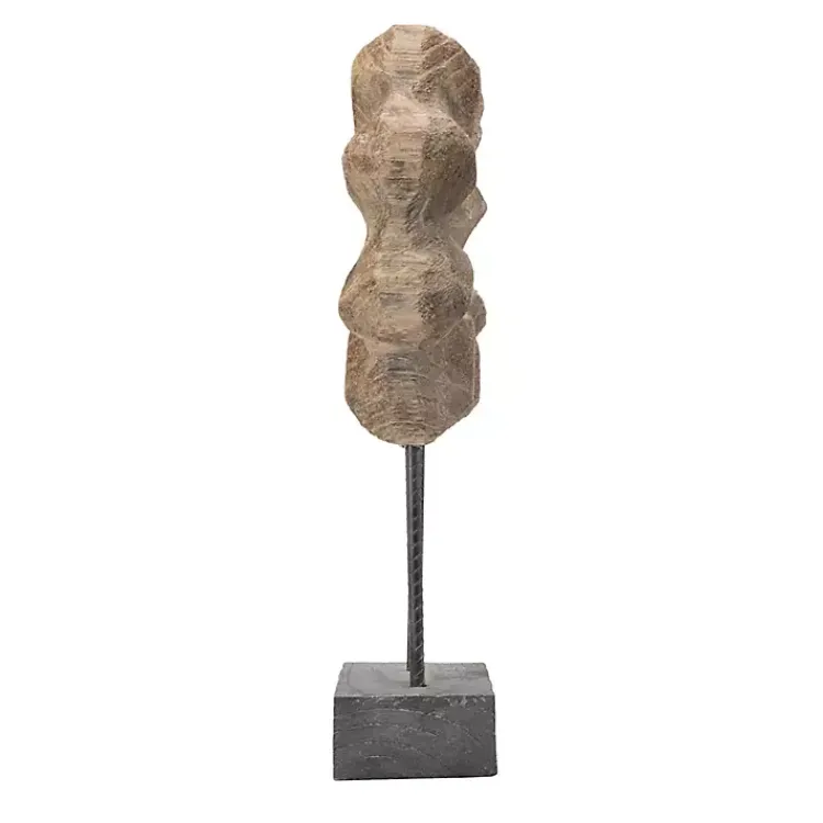 Statues & Figurines>Kirklands Home Wood Wave Ring Figurine Brown