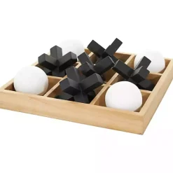 Decorative Accents>Kirklands Home Wooden Black & White 3D Tic Tac Toe Set