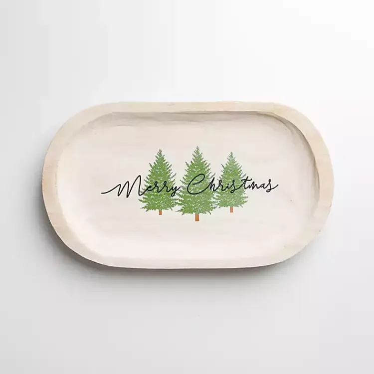 Christmas Decorations>Kirklands Home Wooden Merry Christmas Decorative Tray