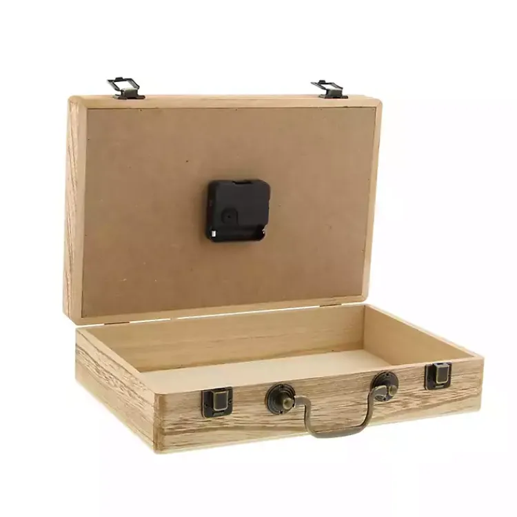 Decorative Accents>Kirklands Home Wooden Novelty Briefcase Clock
