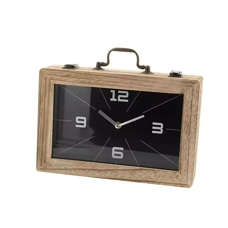 Decorative Accents>Kirklands Home Wooden Novelty Briefcase Clock