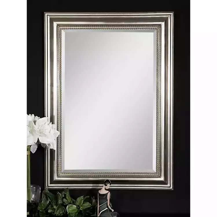Kirklands Home Wooden Silver Leaf Mirror Sale