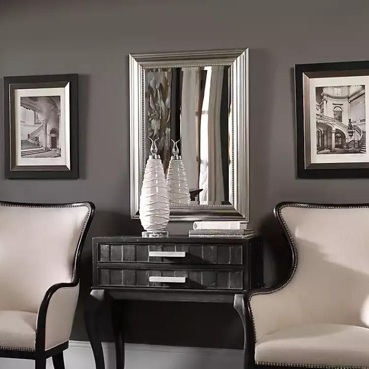 Kirklands Home Wooden Silver Leaf Mirror Sale