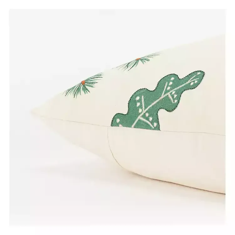 Christmas Pillows>Kirklands Home Woodland Fox Embroidered Throw Pillow