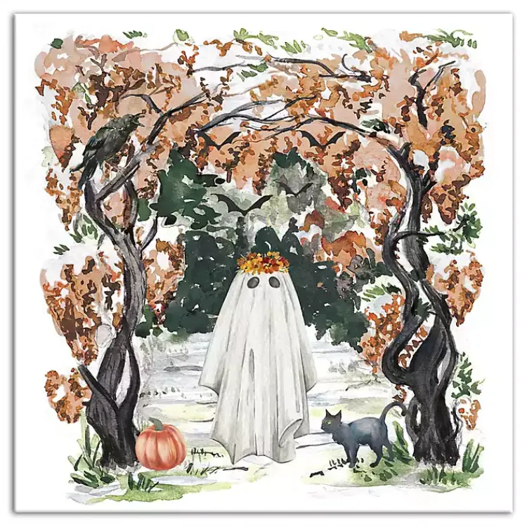 Halloween>Kirklands Home Woodland Ghost Halloween Canvas Art Print
