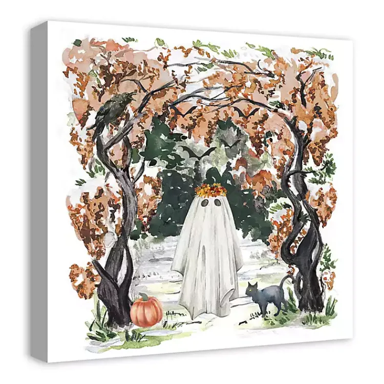 Halloween>Kirklands Home Woodland Ghost Halloween Canvas Art Print