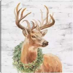 Christmas Art & Wall Decor>Kirklands Home Woodland Stag Canvas Art Print