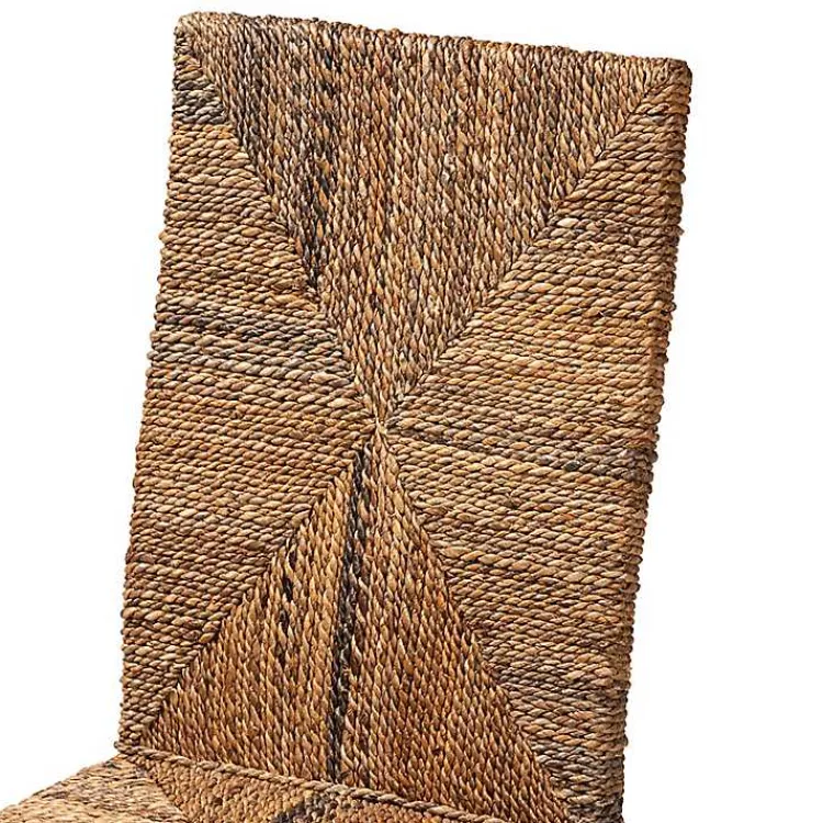 Kirklands Home Woven Banana Fiber and Mahogany Dining Chair Tan Online